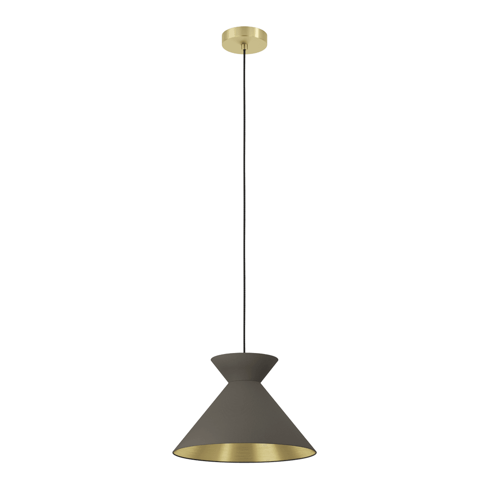 Eglo 900347 İç Mekan " Nastasıa " Siyah Renk Dökme Çelik Tekli Sarkıt Lamba Ip20 E27 Max: 1X40W  Çap: 38 Cm
