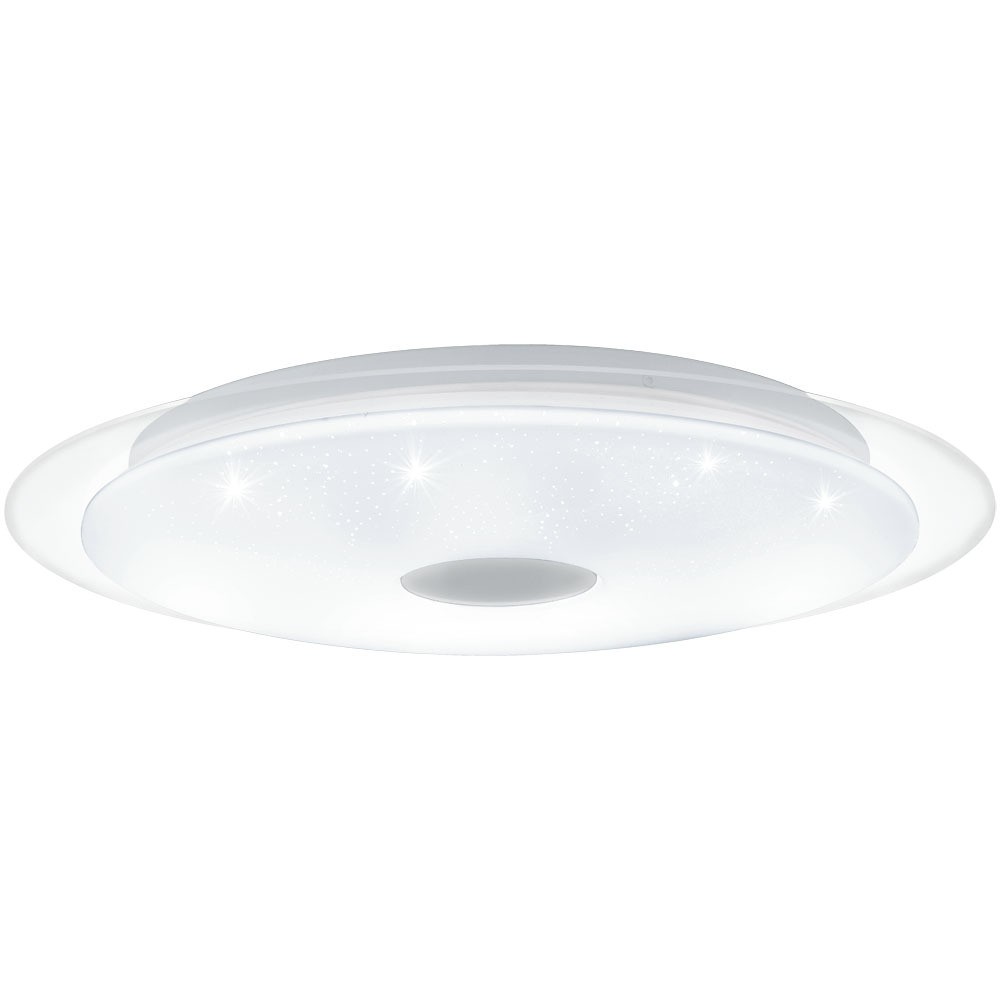 Eglo 98324 "LANCIANO 1" 56 Cm Çapında Çelik Beyaz, Şeffaf Duvar Tavan Armatürü
