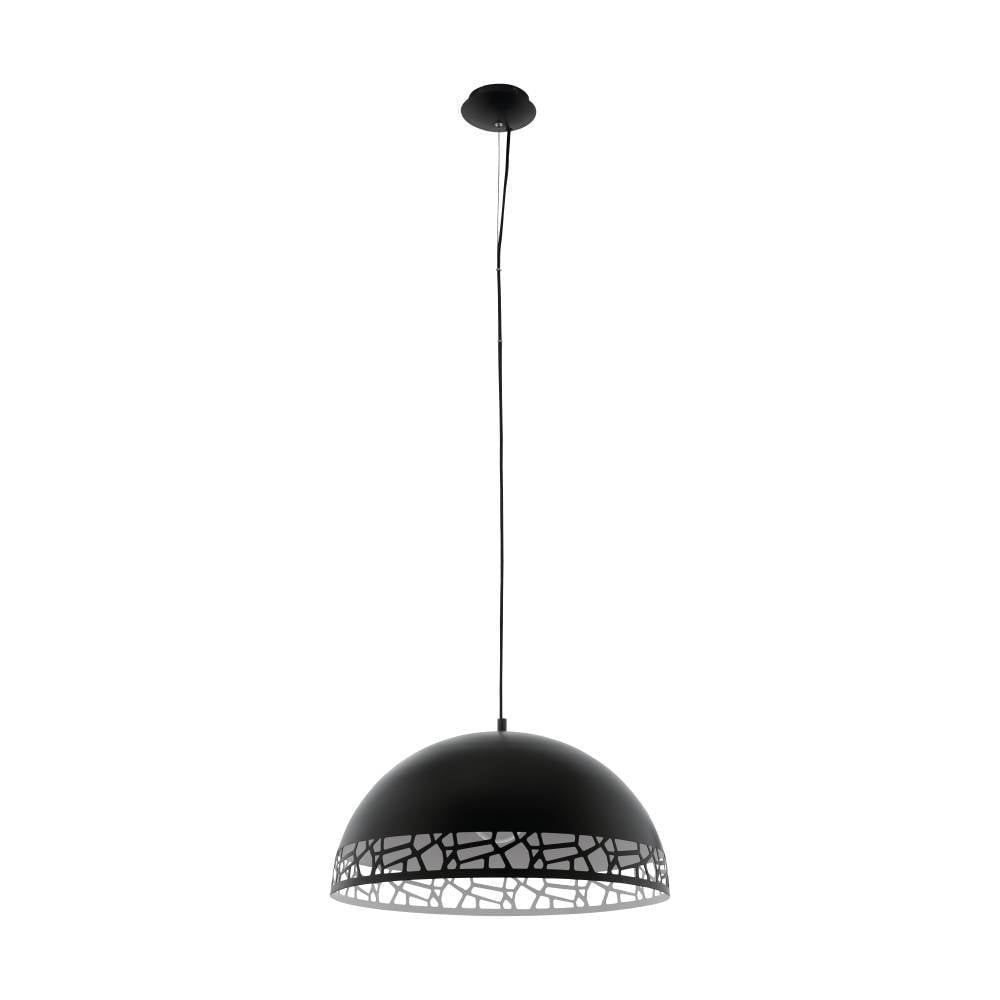 Eglo 97442 "SAVIGNANO" 53 Cm Çapında Çelik Siyah, Beyaz Sarkıt Avize