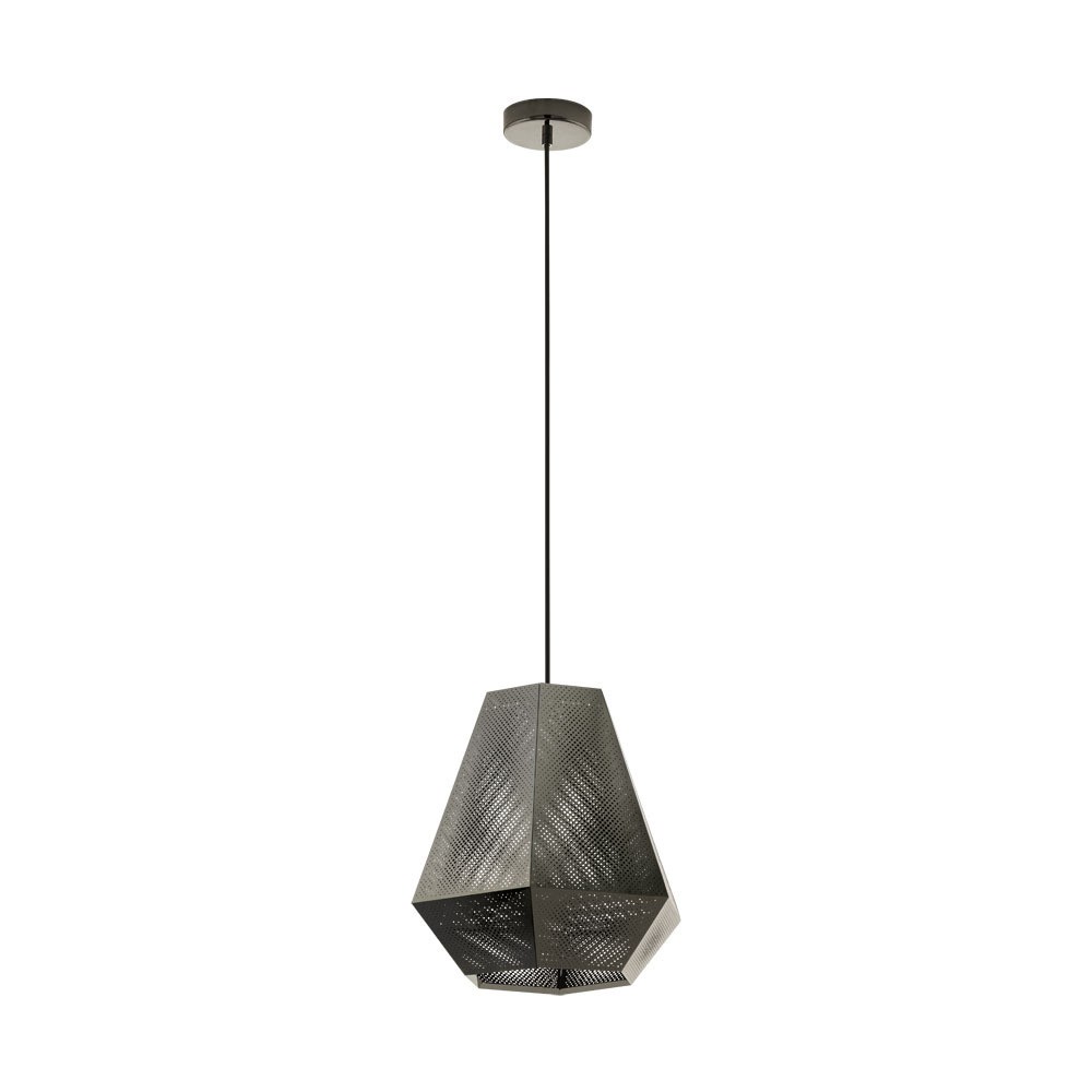 Eglo 43223 "CHIAVICA" 36 Cm Çapında Çelik Nikel Nero Sarkıt Avize