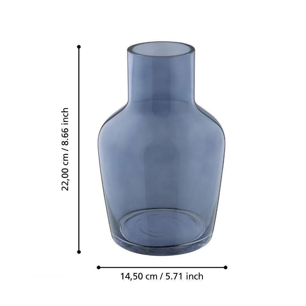 Eglo 421219 "SIRANANA" 22 Cm Yüksekliğinde Mavi Cam Vazo