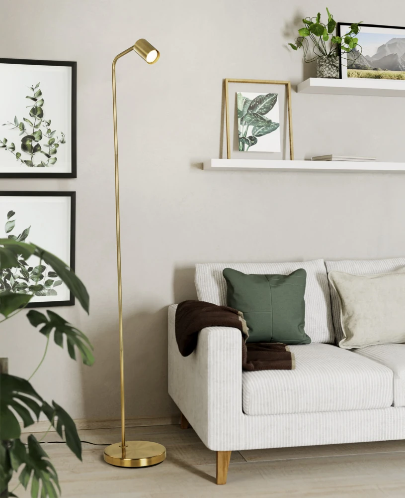 Eglo 901866 "RIGOMAGNO" 151 Cm Yüksekliğinde Fırçalanmış Pirinç Çelik Köşe Lambası Lambader