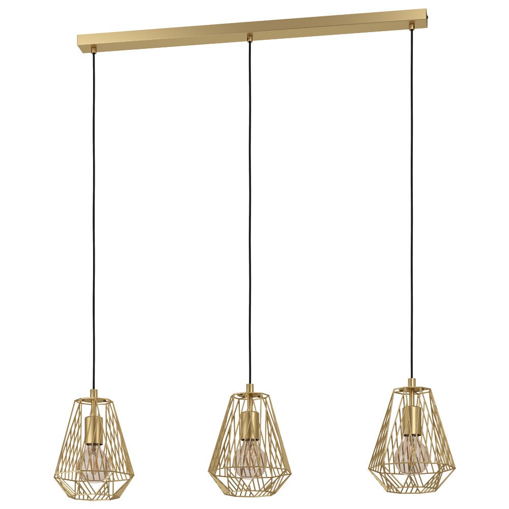 Eglo 43696 İç Mekan " Stype " Altın Renkli Renk Dökme Çelik Sarkıt Lamba Ip20 E27 Max: 3X40W En: 96 Cm