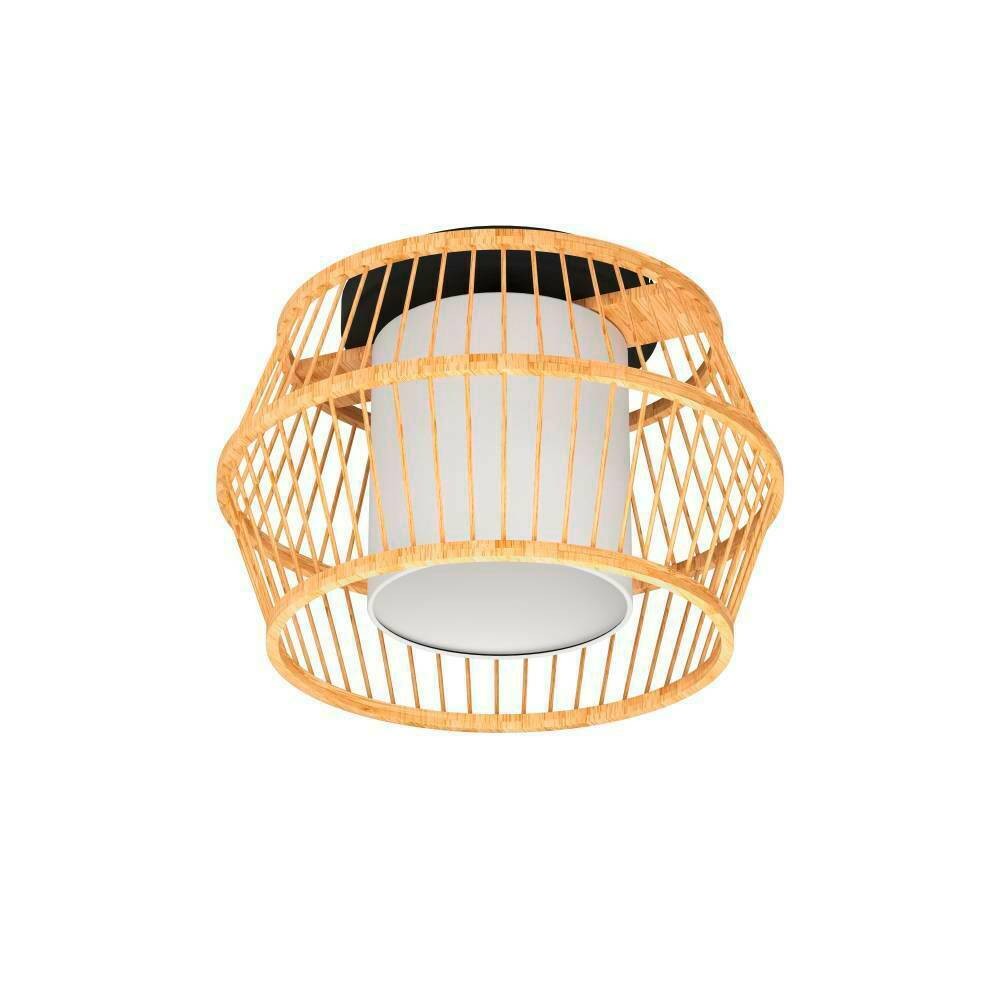 Eglo 390232 İç Mekan " Monterroso " Siyah Renk Dökme Çelik Tavan Lambası Ip20 E27 Max: 1X40W  Çap: 34,5 Cm