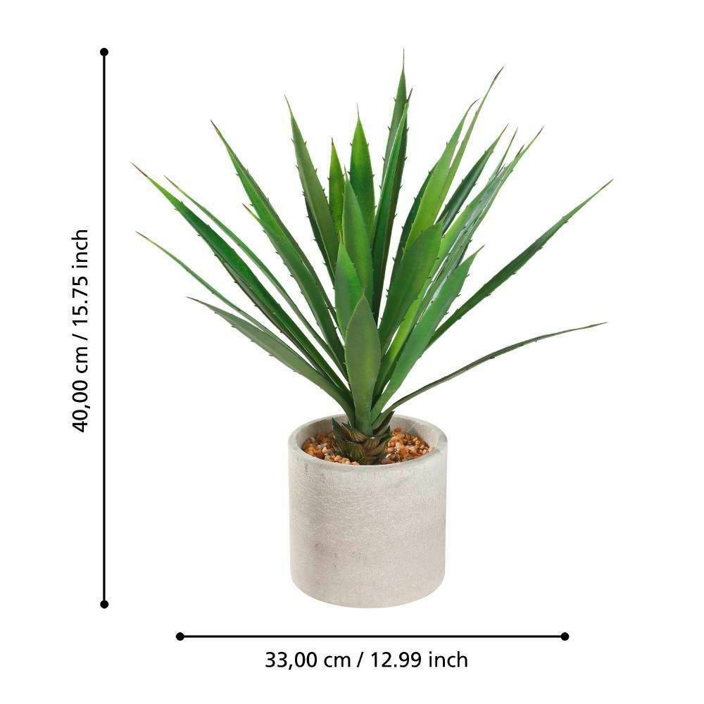 Eglo 428016 "TOBETSU" 39 Cm Yüksekliğinde Plastik Kahveengi, Yeşil Saksıda Yapay Çiçek