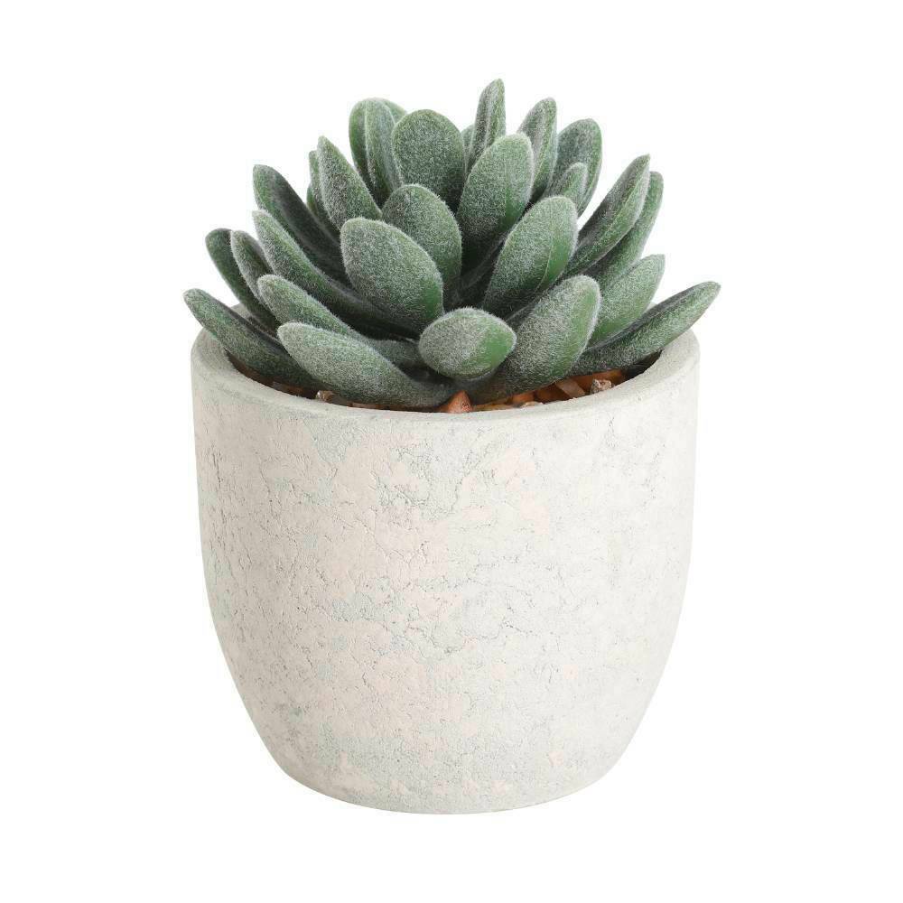 Eglo 428011 "CHITOSE" 11 Cm Yüksekliğinde Plastik Kahveengi, Yeşil Saksıda Yapay Çiçek