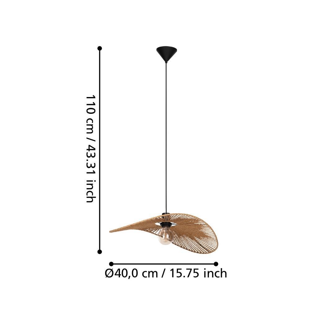 Eglo 31991 "SIRUELA" 56 Cm Uzunluğunda Çelik Siyah Sarkıt Avize