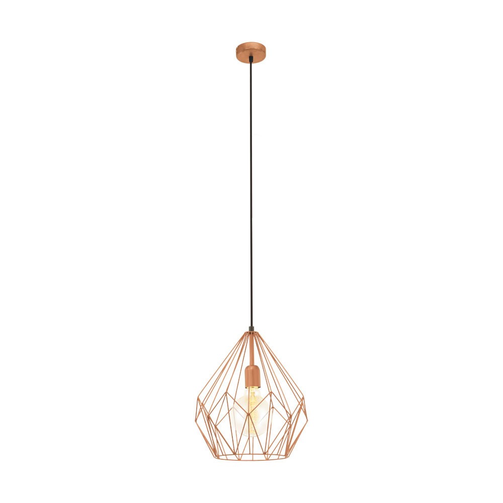 Eglo 49258 "CARLTON" 110 Cm Yüksekliğinde Çelik Bakır Sarkıt Avize
