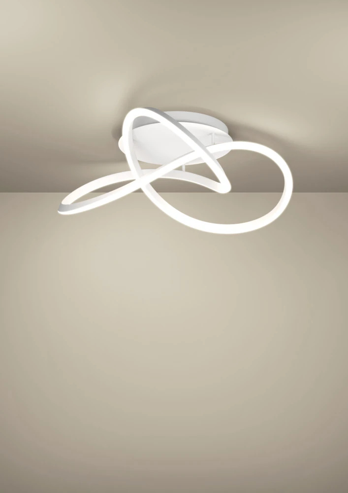 Eglo 390526 "RIAZA" 83 Cm Çapında Beyaz Alüminyum, Çelik Tavan Armatürü