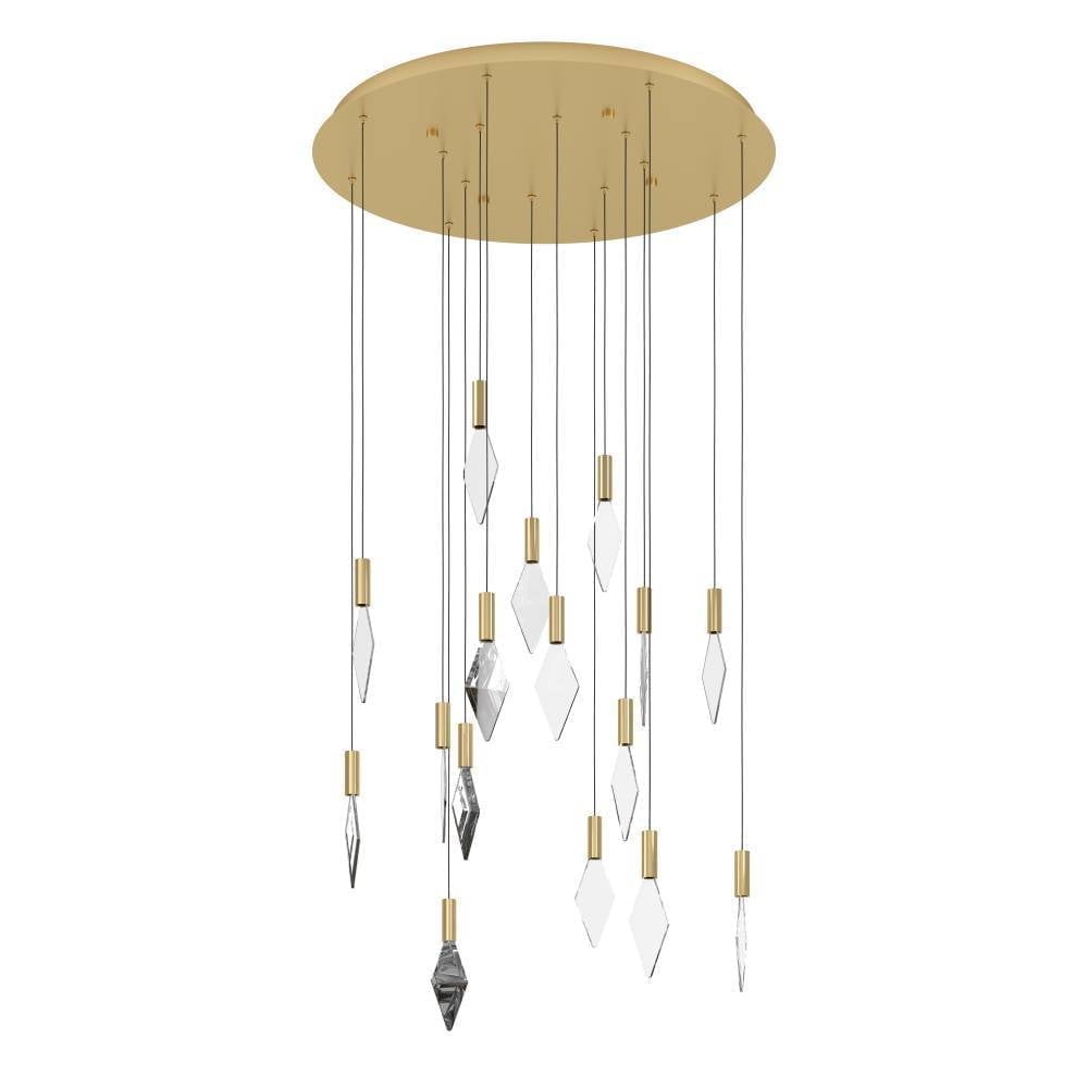 Eglo 390361 "MIRADOR" 220 Cm Yüksekliğinde Çelik Pirinç, Gold Sarkıt Avize