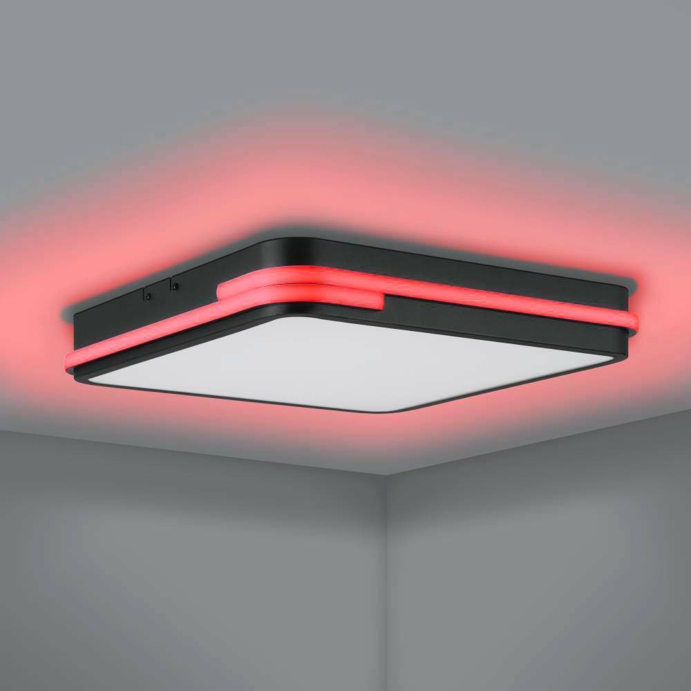 Eglo 900477 "GENOVESE-Z" 47 Cm Uzunluğunda Alüminyum, Çelik Siyah Tavan Armatürü RGB