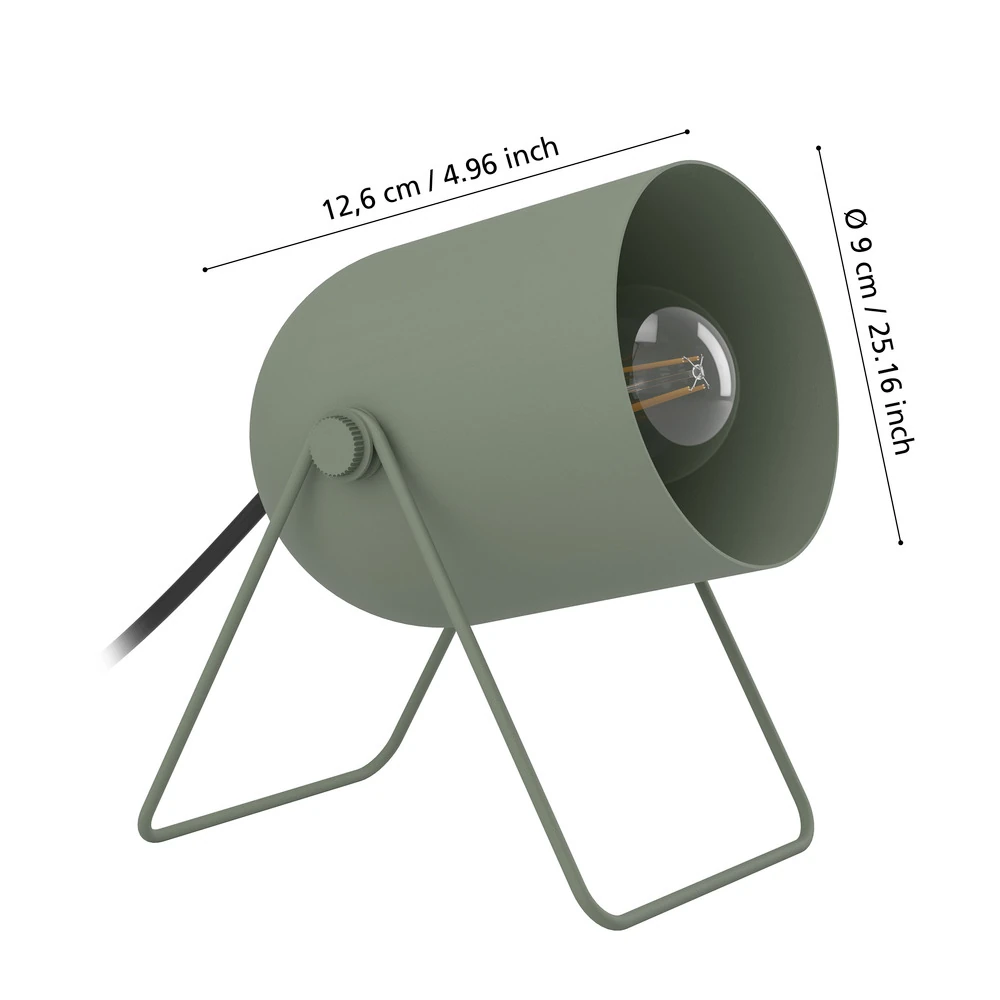 Eglo 44136 "TILSTON" 14.5 Cm Yüksekliğinde Yeşil Çelik Masa Lambası