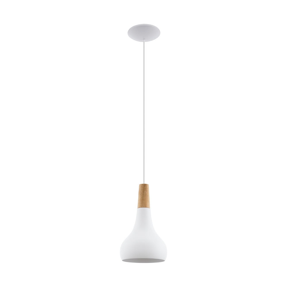 Eglo 96981 "SABINAR" 18 Cm Çapında Çelik Beyaz Sarkıt Avize