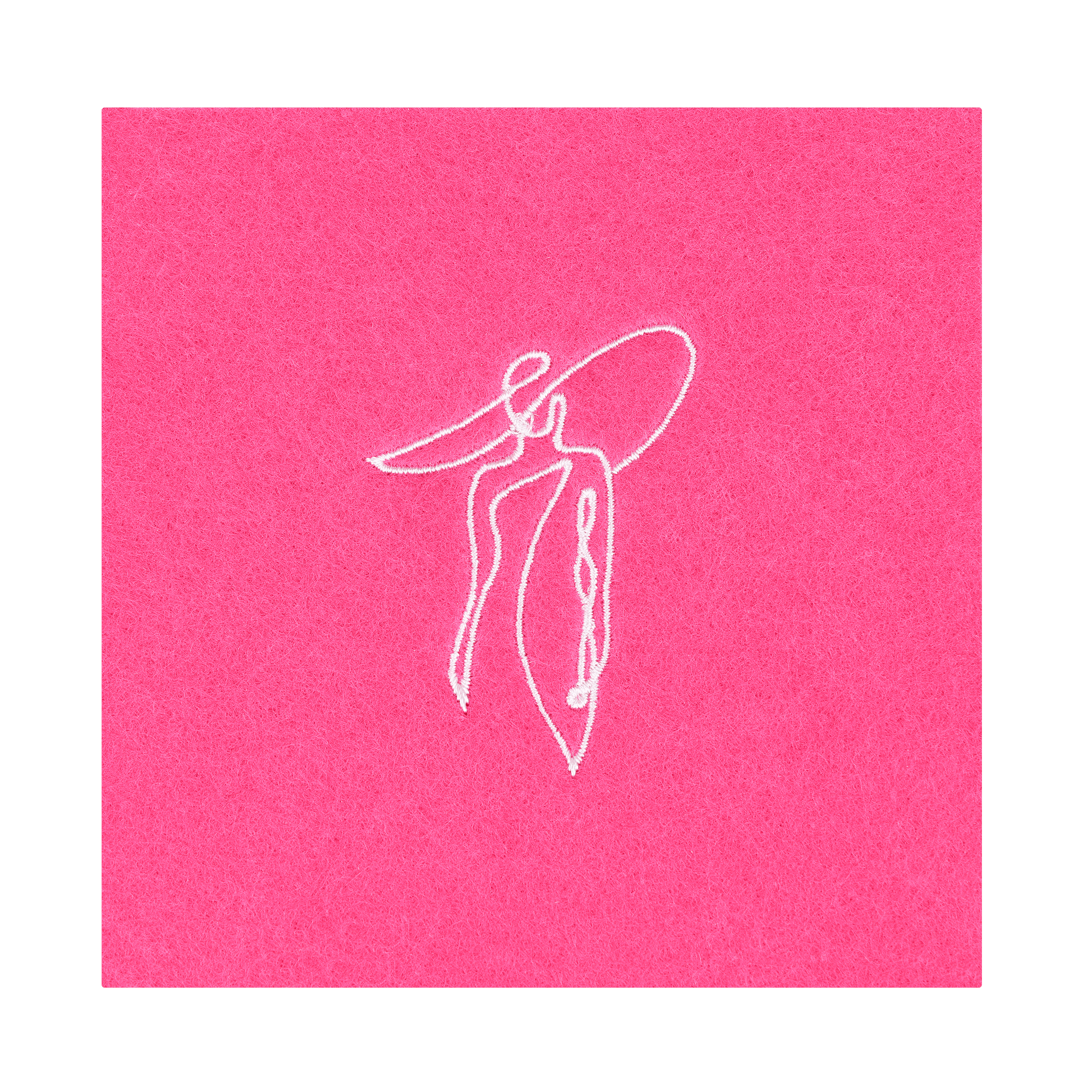 Eglo 420191 "ANDASIBE" 10X10Cm Polyester Pembe/Beyaz Kadın Bardak Altlık
