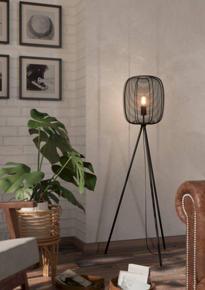 Eglo 43968 "RINROE" 140,5 Cm Yüksekliğinde Çelik Köşe Lambası Lambader