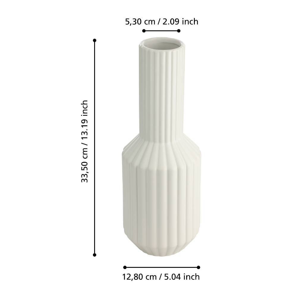 Eglo 421022 "HIRADO" 33,5 Cm Yüksekliğinde Beyaz Seramik Vazo