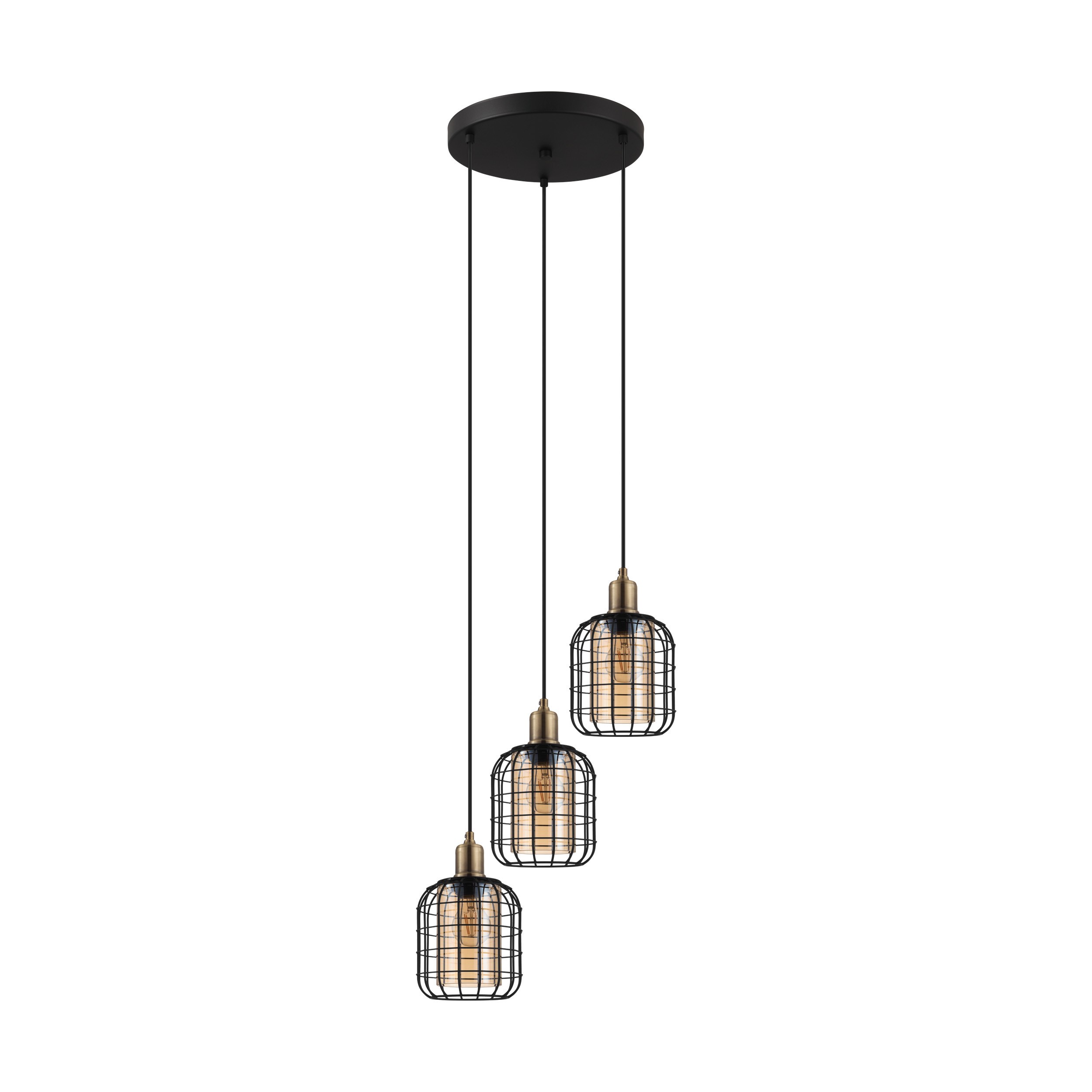 Eglo 43499 "CHISLE" 130 Cm Yüksekliğinde Çelik Siyah, Fırçalanmış Sarkıt Avize