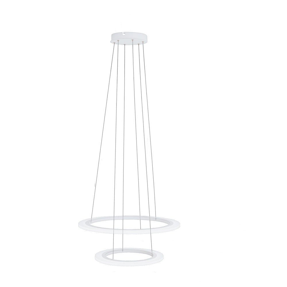Eglo 39273 "PENAFORTE" 59 Cm Çapında Alüminyum Beyaz Sarkıt Avize