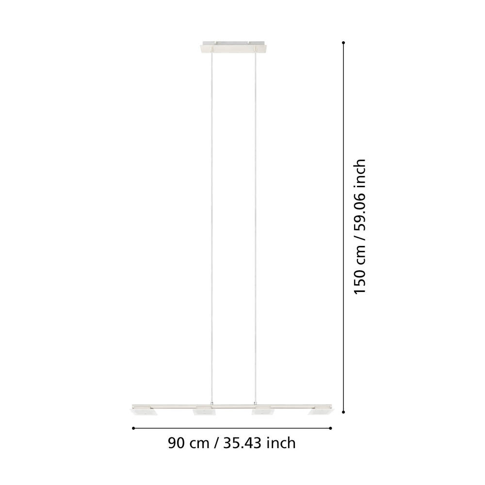 Eglo 97085 "LANIENA" 150 Cm Yüksekliğinde Çelik Sarkıt Avize