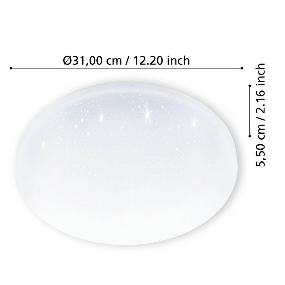 Eglo 900363 "FRANIA-S" 31 Cm Çapında Beyaz Çelik Tavan Armatürü Ip44