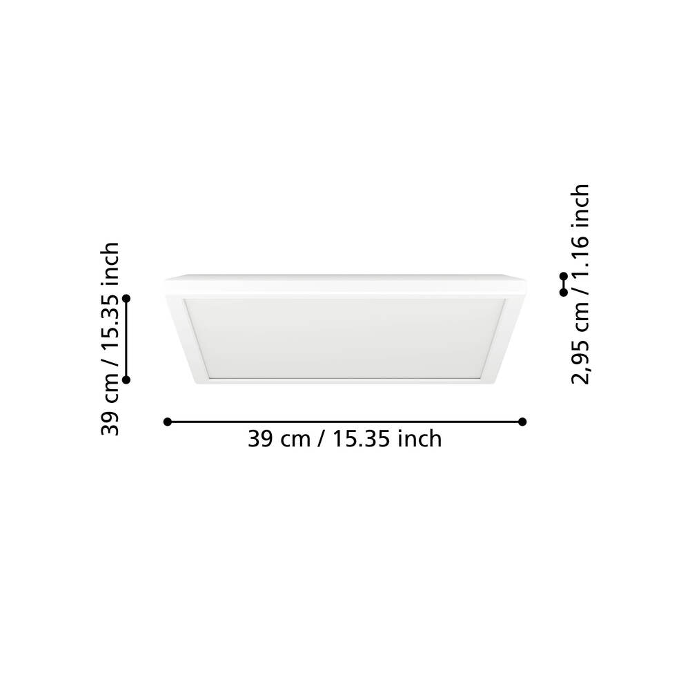 Eglo 901461 "ROVITO-R" 39 Cm Uzunluğunda Beyaz Plastik Led Panel Ip44
