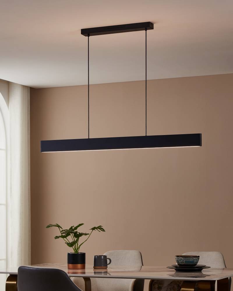 Eglo 900878 "ANDREAS-Z" 110 Cm Yüksekliğinde Çelik Siyah Sarkıt Avize RGB