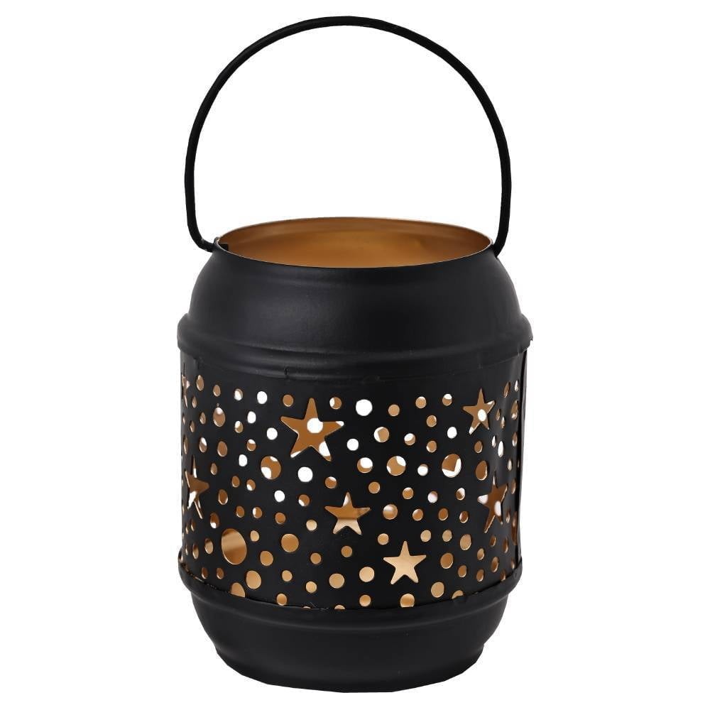 Eglo 422059 "LUGAIT" 8,5 Cm Yüksekliğinde Siyah Gold Metal Dekoratif Mumluk