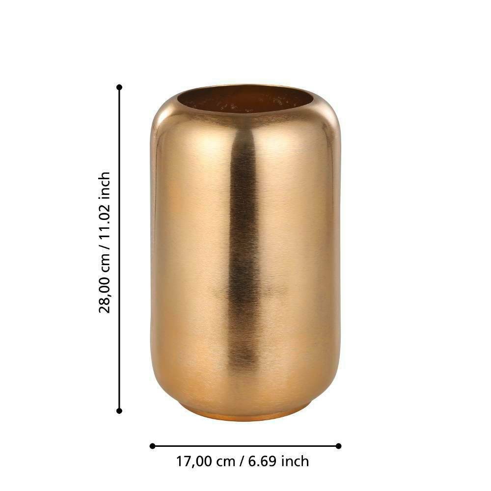 Eglo 421047 "ABUCAY" 24 Cm Yüksekliğinde Fırçalanmış Pirinç Metal Vazo