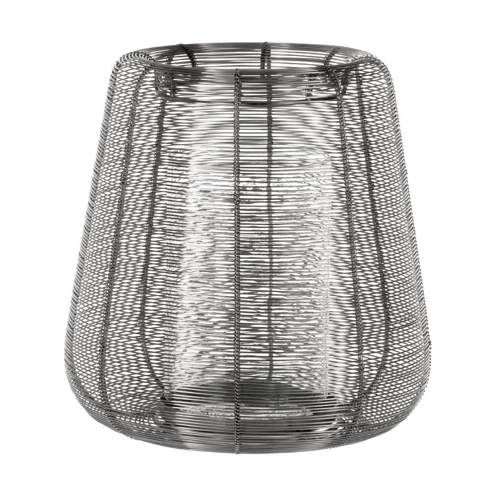 Eglo 427159 "HAGONY" 29 Cm Yüksekliğinde Gümüş Metal Dekoratif Mumluk