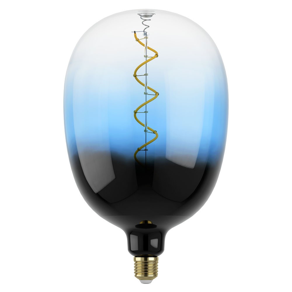 Eglo 12552 E27-Led-T180 Ampul 1X4W Siyah-Mavi-Şeffaf 2000K 85 Lümen Dim Edilebilir