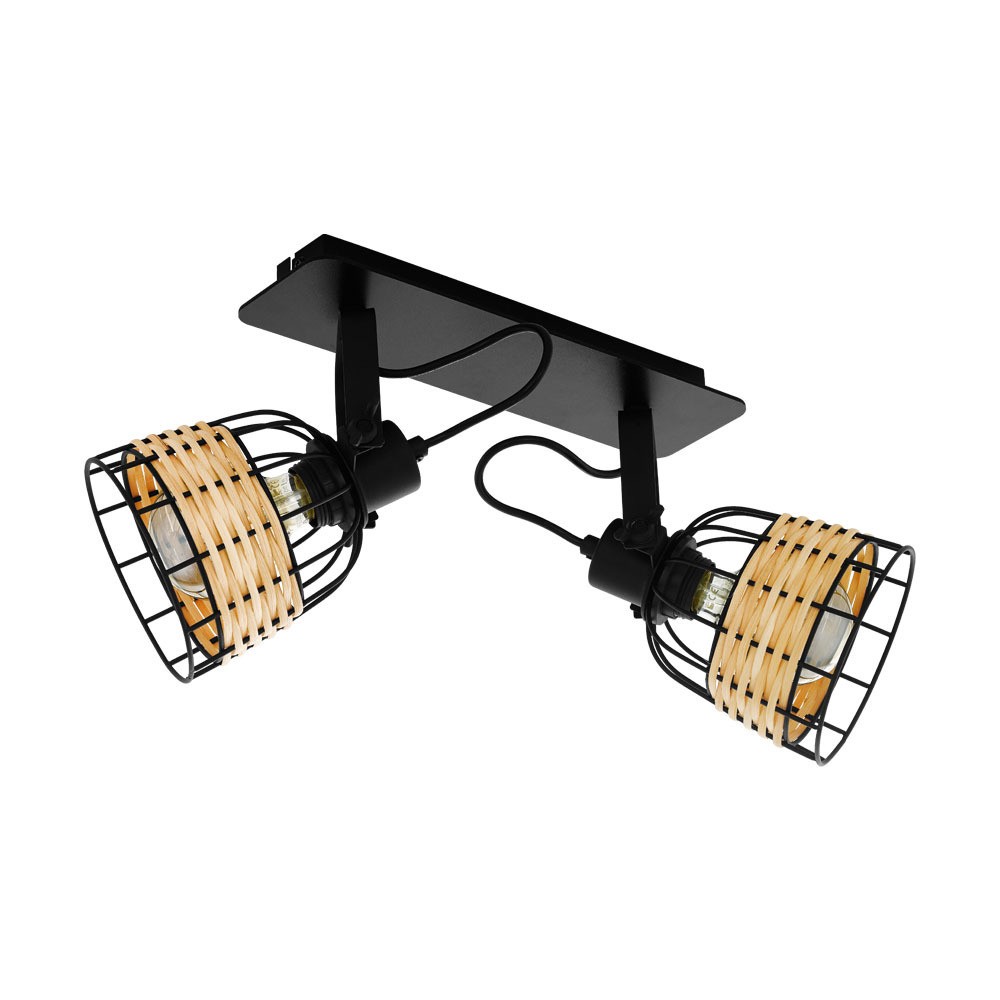 Eglo 43325 "ANWICK 1" 2X40W Çelik Siyah Sıva Üstü Spot