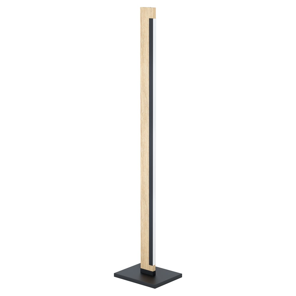 Eglo 99296 "CAMACHO" 126 Cm Yüksekliğinde Dokunmatik Çelik, Ahşap Köşe Lambası Lambader