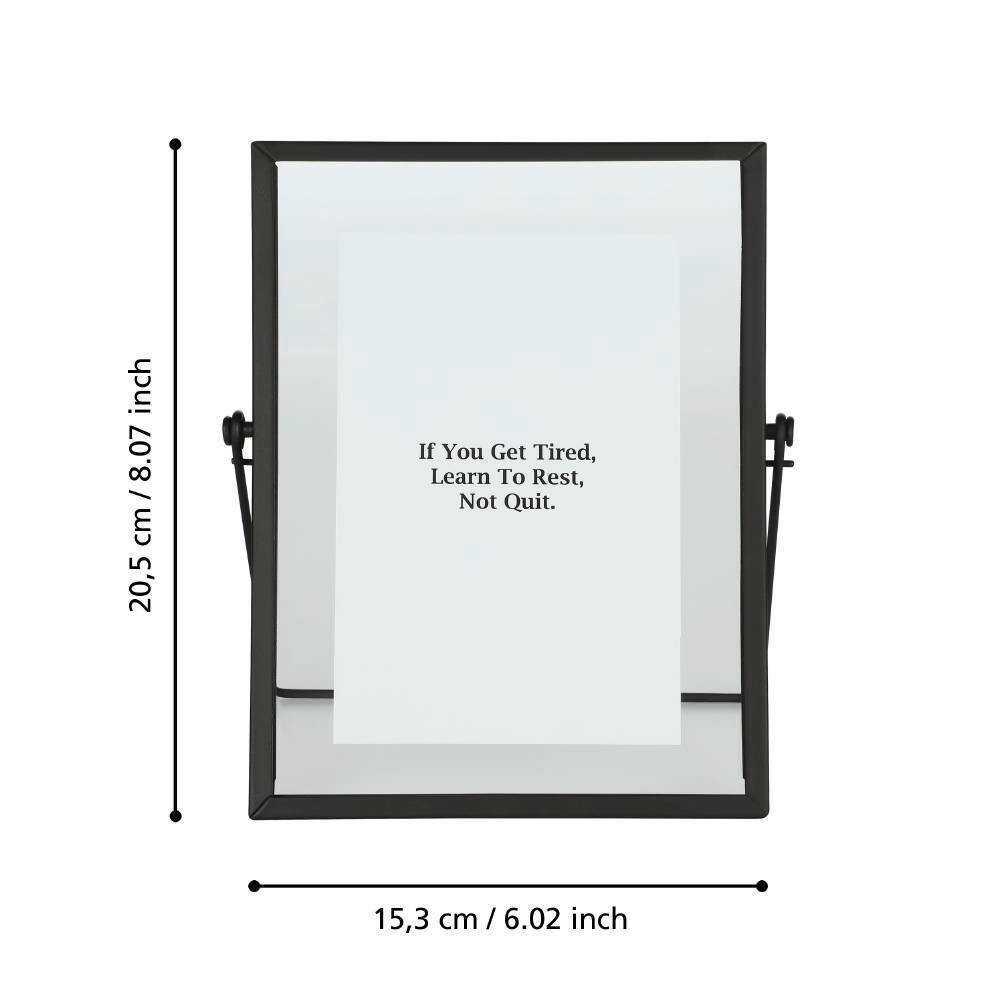 Eglo 423064 "RENABIE" 20,5 Cm Yüksekliğinde 15,3 Cm Uzunluğunda Çelik, Cam Siyah Resim Çerçevesi
