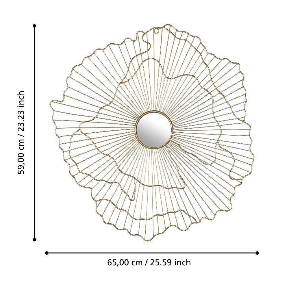 Eglo 425032 "ESASHI" 61,5X65 Cm Ölçülerinde Dekoratif Gold Çelik Ayna