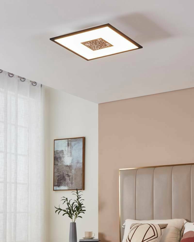 Eglo 900559 "MARMORATA" 44,5 Cm Uzunluğunda 44,5 Cm Genişliğinde Alüminyum, Çelik Siyah, Beyaz Led Panel