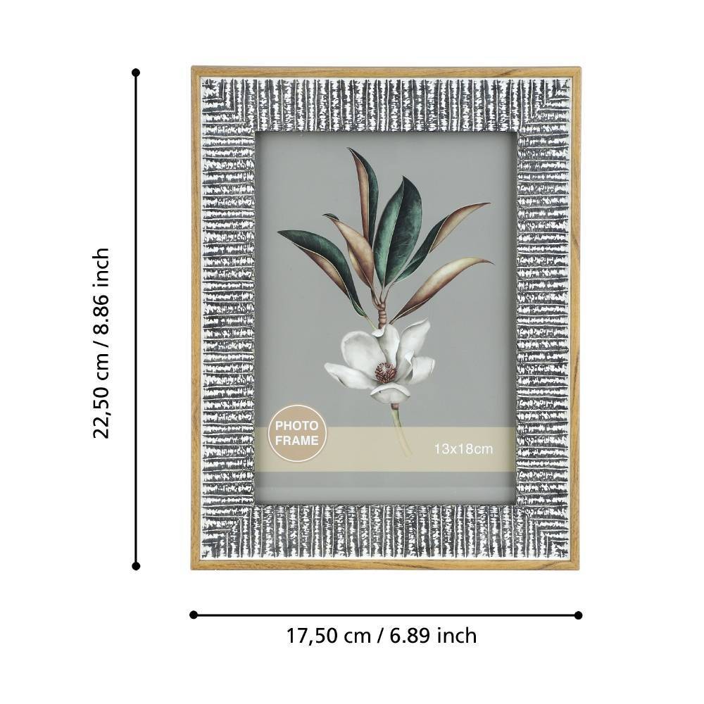 Eglo 423098 "CHENOR" 22,5 Cm Yüksekliğinde 17,5 Cm Uzunluğunda Plastik, Cam Mavi Resim Çerçevesi