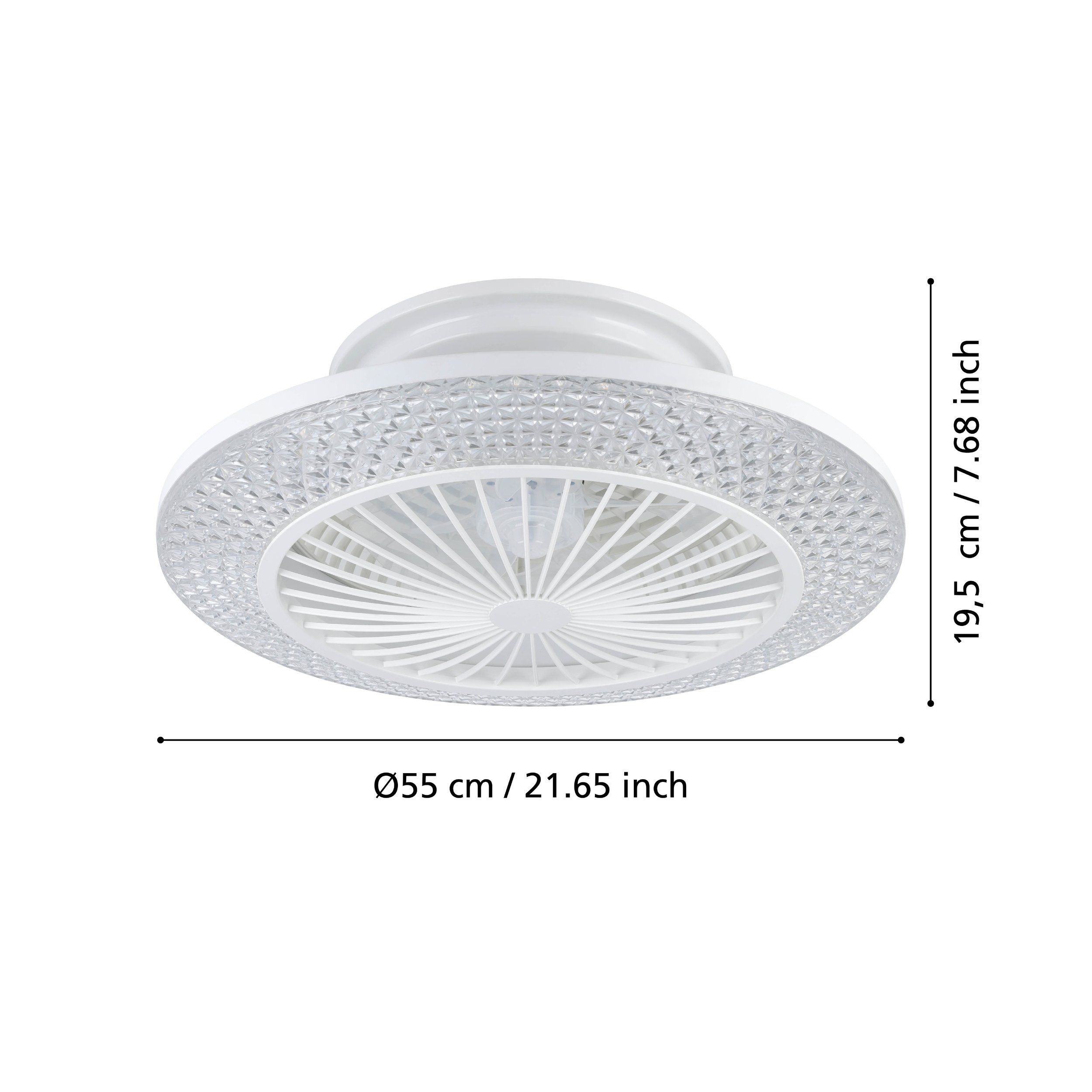 Eglo 35145 "MALINSKA" 55 Cm Çapında Abs Tavan Vantilatörü Ac Motor