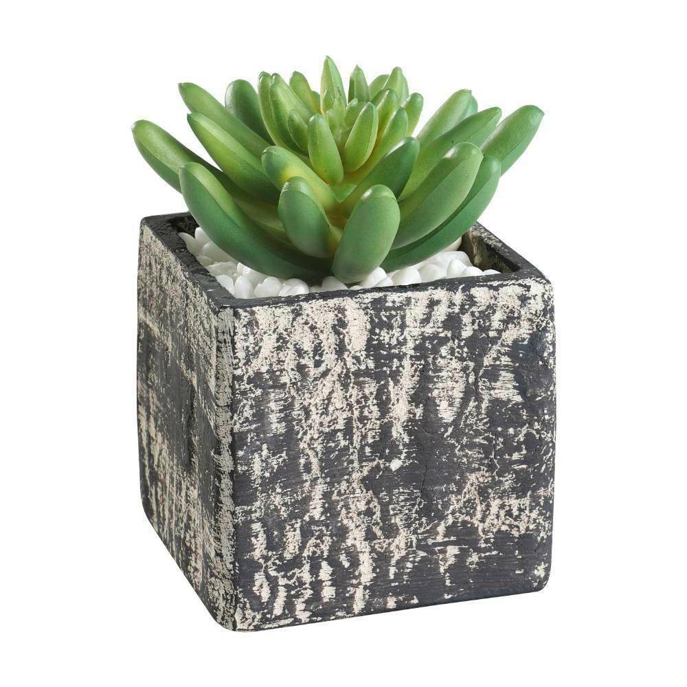 Eglo 428007 "CHITOSE" 12 Cm Yüksekliğinde Plastik Gri Saksıda Yapay Çiçek