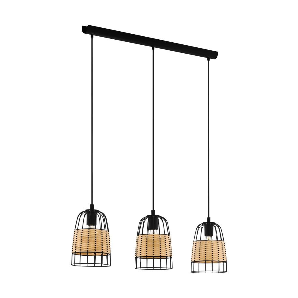 Eglo 43313 "ANWICK" 110 Cm Yüksekliğinde Çelik Siyah Sarkıt Avize