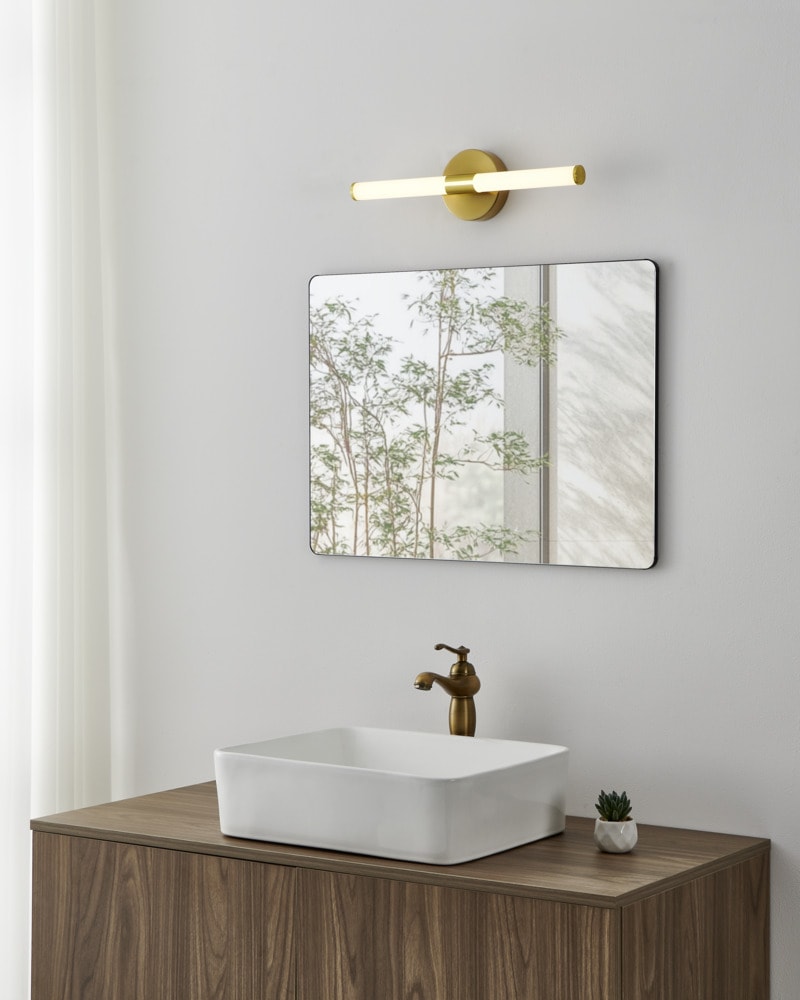 Eglo 901854 "RAMOLA" 45 Cm Uzunluğunda Fırçalanmış Pirinç Çelik Duvar Aplik Ip44