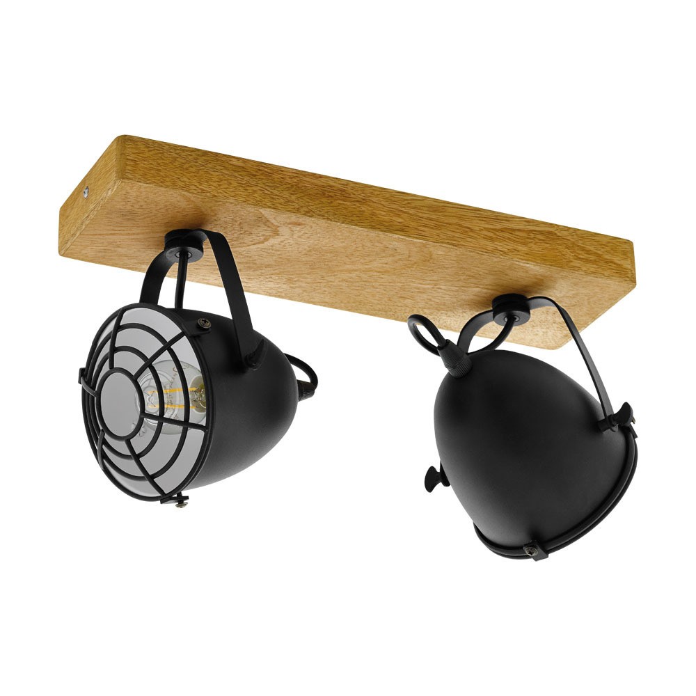 Eglo 49077 "GATEBECK" 2X40W Ahşap Doğal Sıva Üstü Spot
