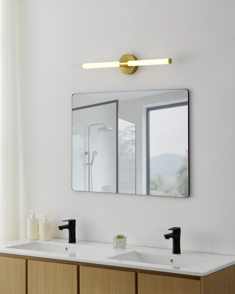 Eglo 901855 "RAMOLA" 60 Cm Uzunluğunda Fırçalanmış Pirinç Çelik Duvar Aplik Ip44