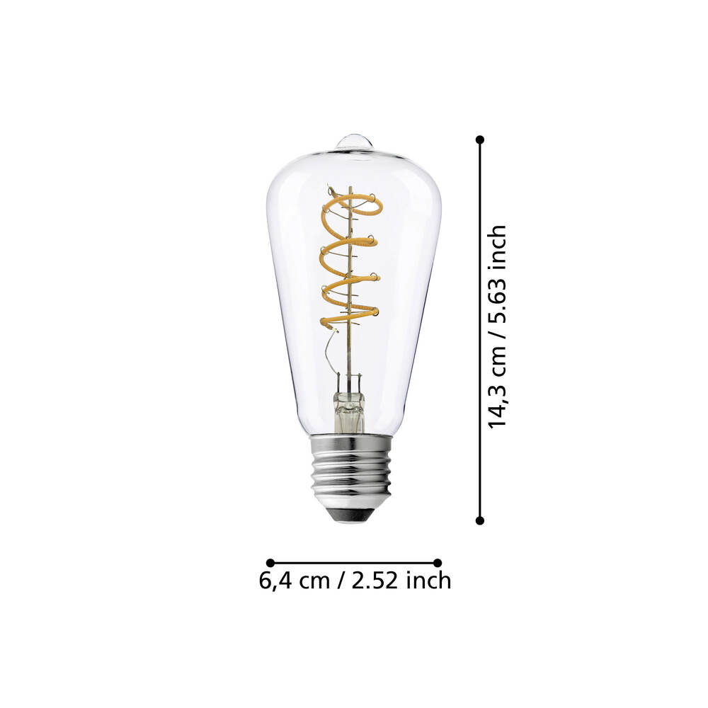 Eglo 110074 E27-Led-St64 Ampul 1X4.5W 2700K 400 Lümen