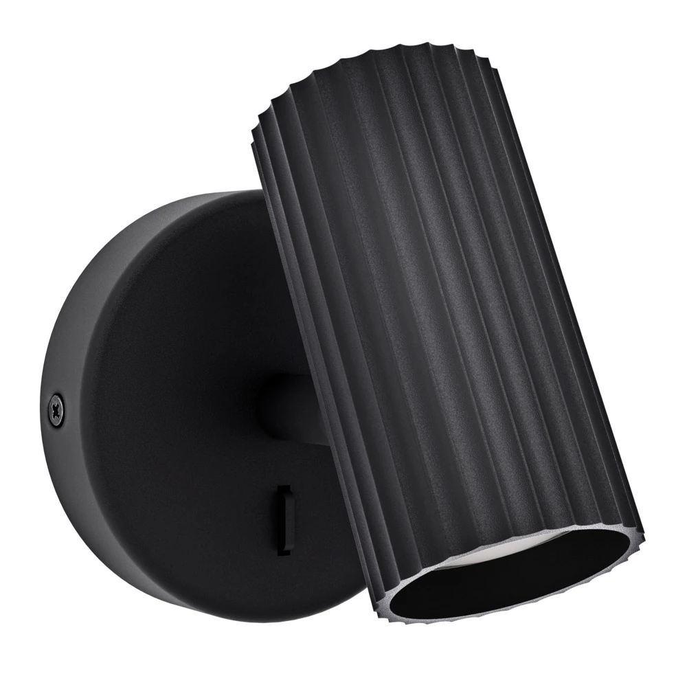 Eglo 902031 "PORTILLO" 1X5W Siyah Alüminyum, Çelik Sıva Üstü Spot