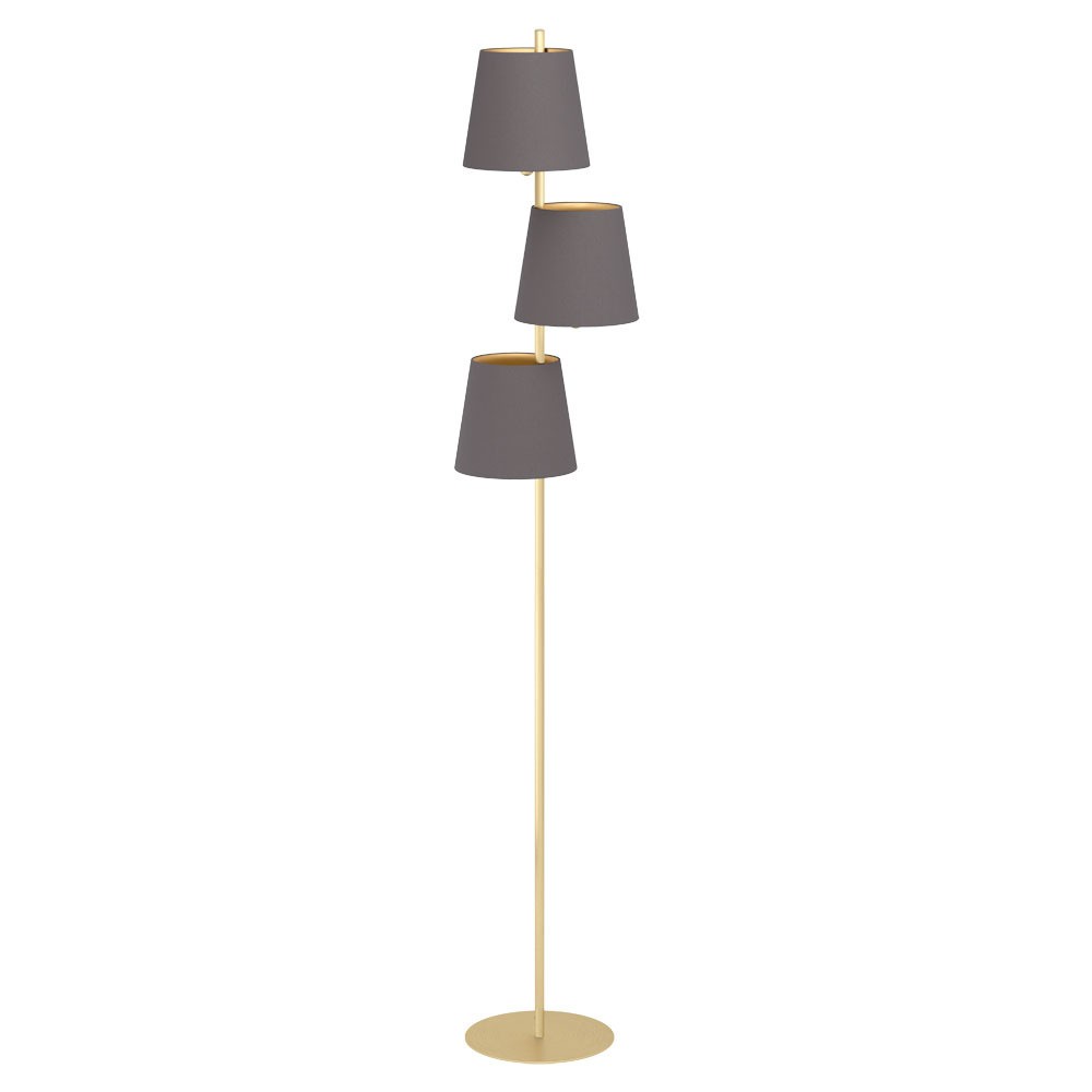 Eglo 99612 İç Mekan " Almeıda 2 " Fırçalanmış Pirinç Renk Dökme Çelik Köşe Aydınlatması Ip20 E27 Max: 3X40W  Çap: 32 Cm