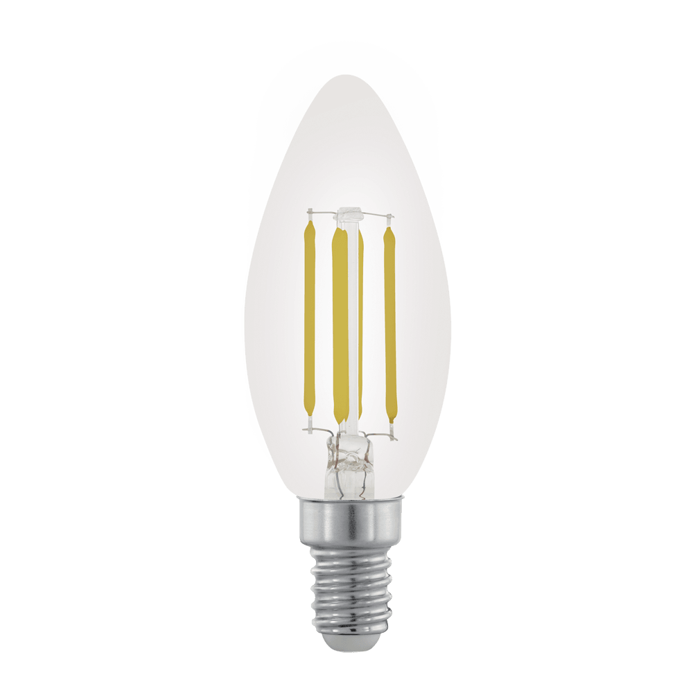 Eglo 110025 E14-Led-C35 Ampul 1X4W Şeffaf 2700K 350 Lümen Dim Edilebilir