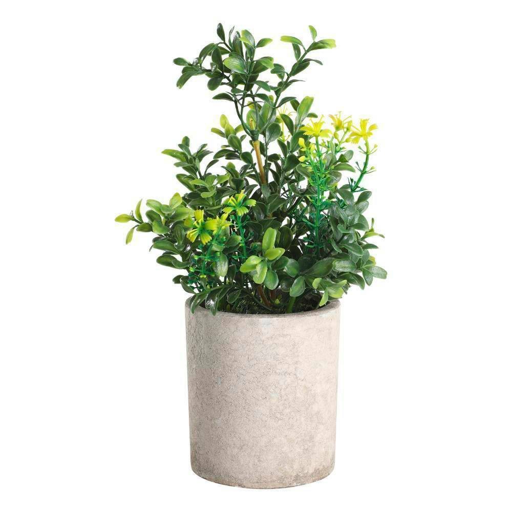 Eglo 428025 "CHITOSE" 25 Cm Yüksekliğinde Plastik Kahveengi, Yeşil Saksıda Yapay Çiçek