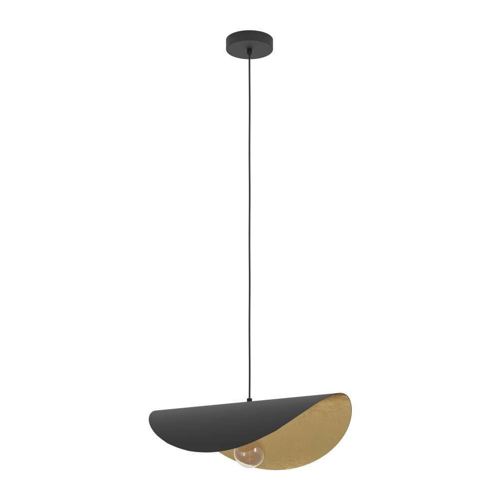 Eglo 390393 "SACEDA" 53 Cm Çapında Çelik Siyah, Gold Sarkıt Avize