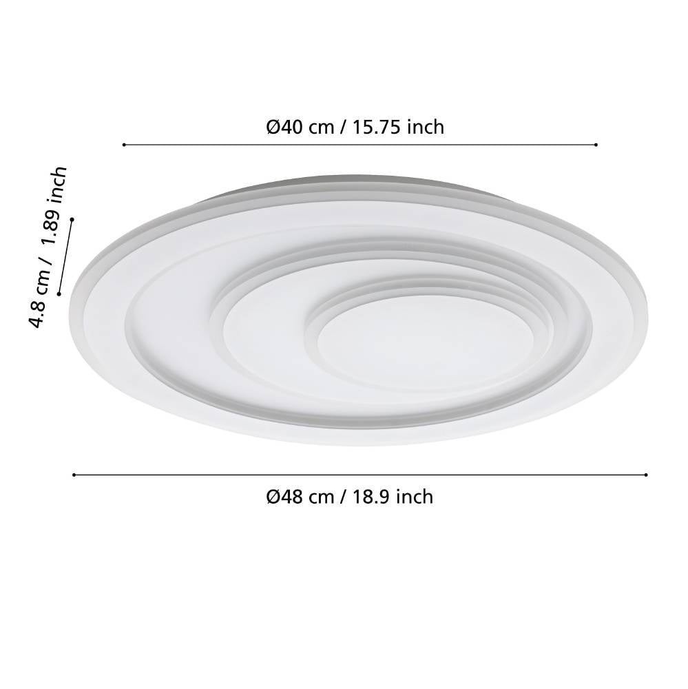 Eglo 32053 "PALAGIANO 1" 48 Cm Çapında Çelik Beyaz Tavan Armatürü