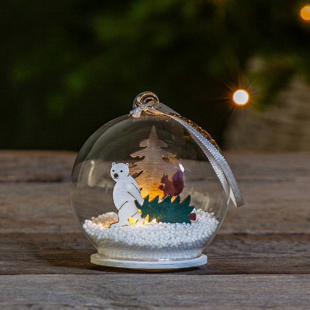 Eglo 271-84 "FOREST FRIENDS" Ledli Kar Küresi Renkli Ayı 8Cm Çapında